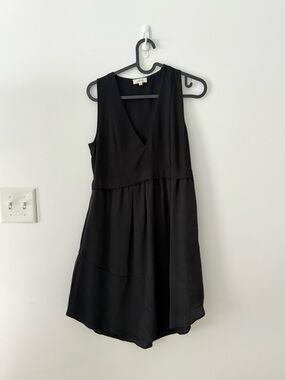 Aritzia Wilfred Vignette Black Silk Dress